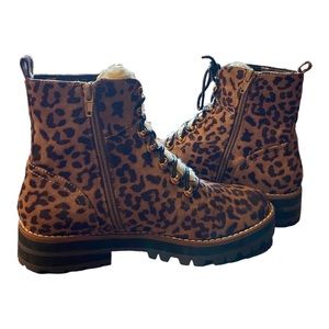 Crown and Ivy Naomi Leopard Hiking Boots